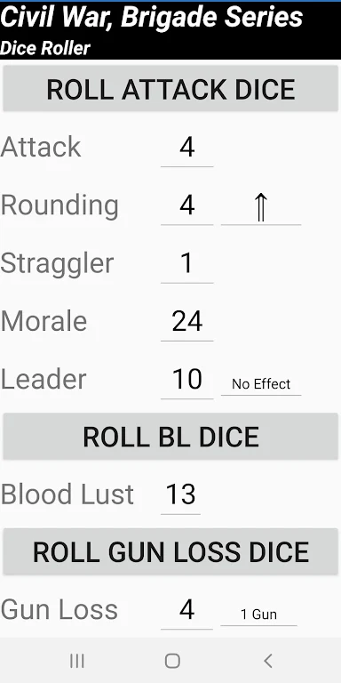 Civil War Brigade Series Dice Roller Screenshot 2 