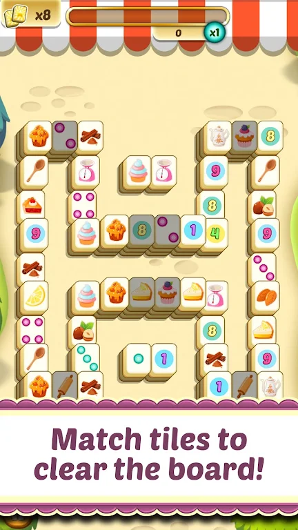 Mahjong Solitaire Cupcake Bake Screenshot 1 