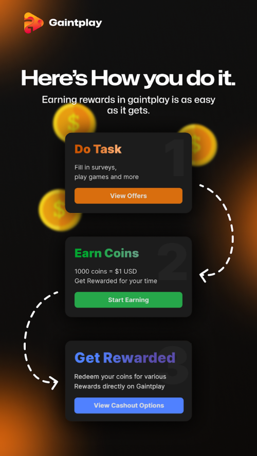 Gaintplay - Make Money Now Screenshot 1