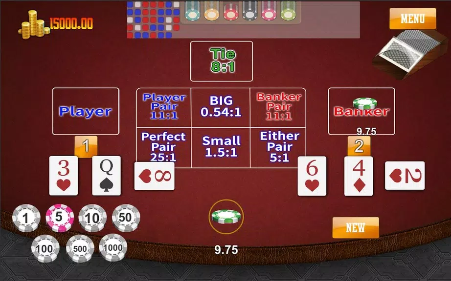 Baccarat  : CasinoKing game Screenshot 2