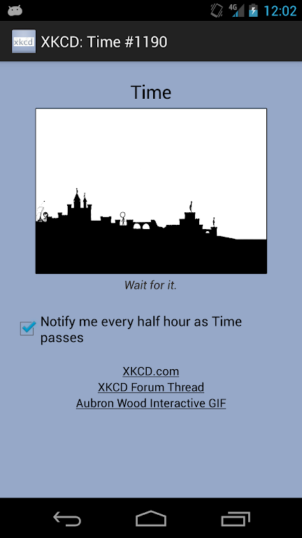 XKCD: Time #1190 Notifier Screenshot 1