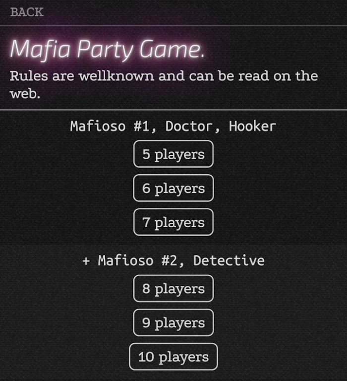 Mafia. Cards for the Party Game Screenshot 1