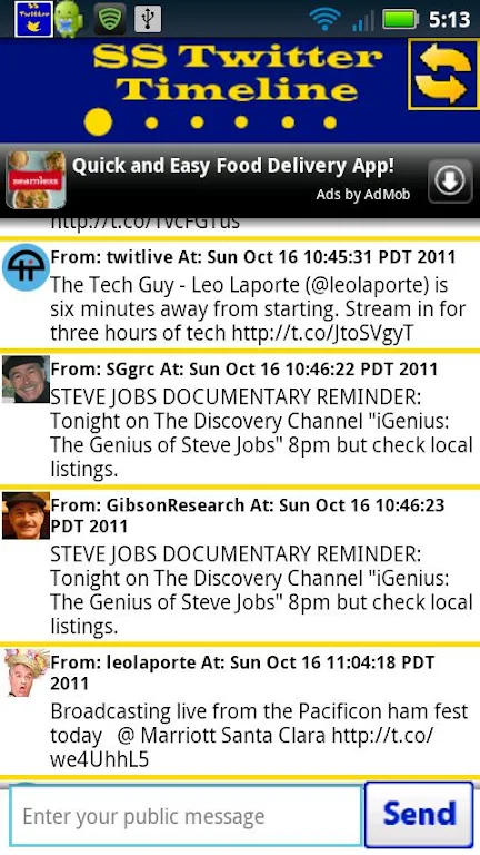 SS Twitter App Screenshot 1