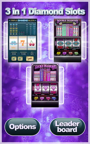 3 In 1 Diamond Slots + Bonus Screenshot 1