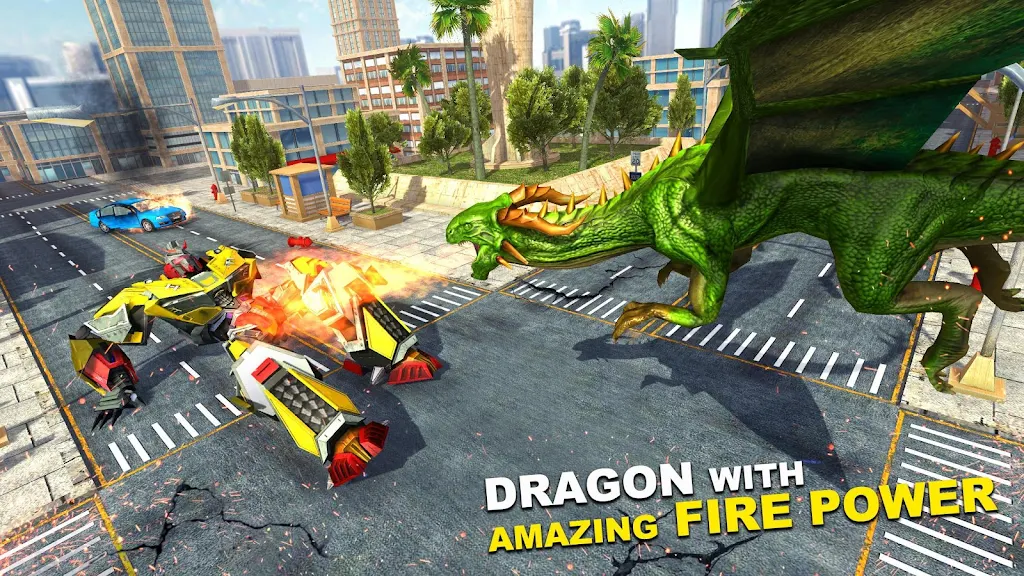 Flying Dragon Robot Transforming War Screenshot 2