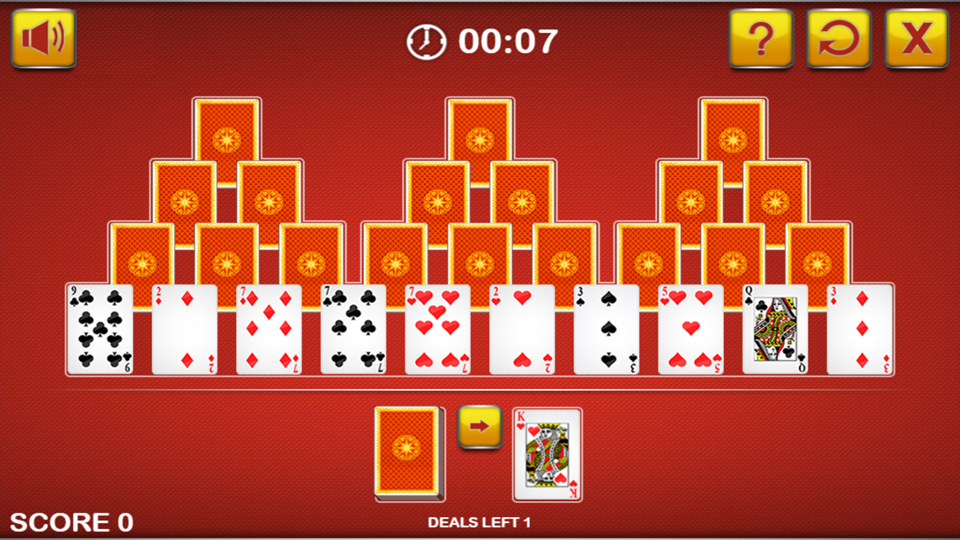 Solitaire Tri Peaks card Screenshot 1