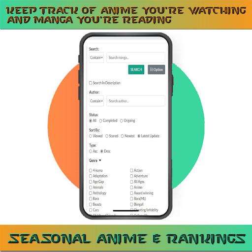 Vyvymanga Anime, Manga Tracker Screenshot 1 