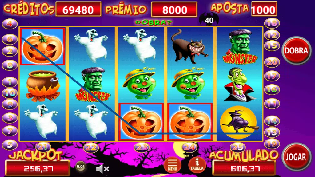 Lucky Halloween Slot 25 Linhas Screenshot 1 