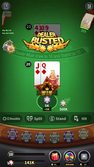 Blackjack 21 offline games Screenshot 2 