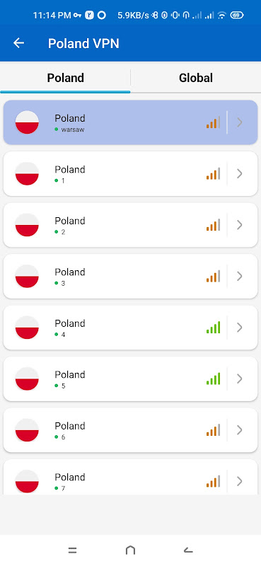 Poland VPN - Fast & Secure Screenshot 1