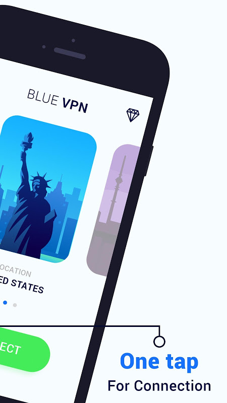 Blue VPN free Unlimited Bandwidth Screenshot 2