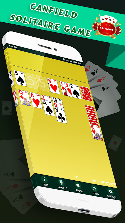 Canfield Solitaire  -  Free Classic Card Game Screenshot 3