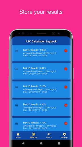 A1C Calculator - Blood Sugar T Screenshot 2