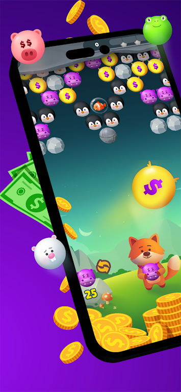 Cash Bubble : Foxy Bubble Pop Screenshot 1 