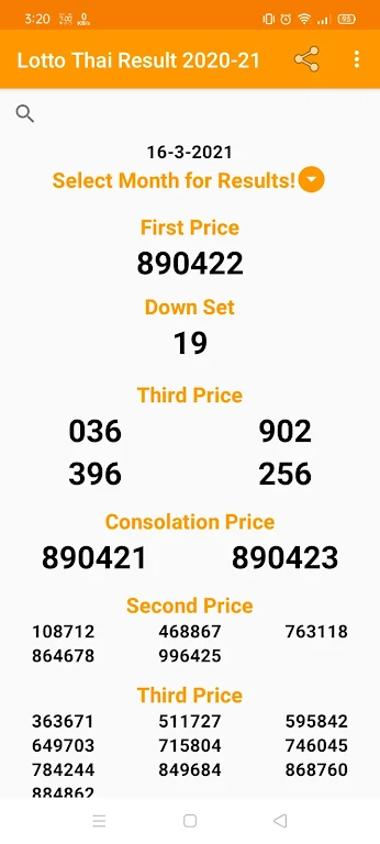 Thailand Lottery Result Today (Lotto Thai) Screenshot 3 