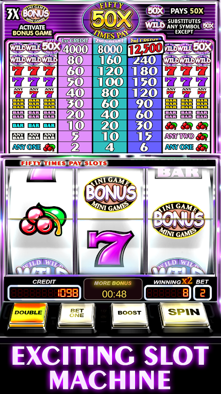 Free Slot Machine 50X Pay Screenshot 1 