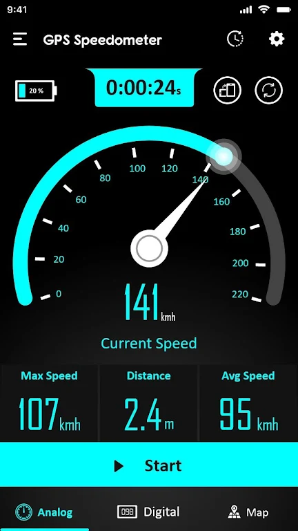 GPS Speedometer - Odometer App Screenshot 2 