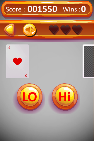 Hi-Lo Card Fast game Screenshot 3 