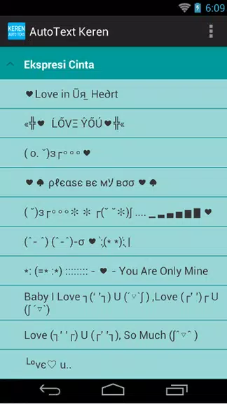 Auto Text Keren for Android Screenshot 2 
