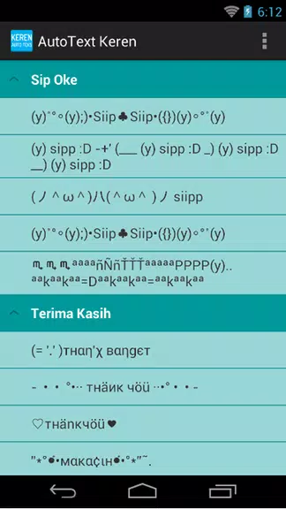 Auto Text Keren for Android Screenshot 3