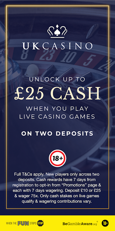 UK Casino: Real Money Games, Blackjack & Roulette Screenshot 1 