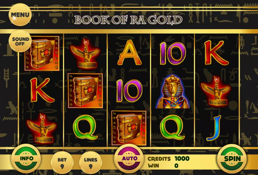 Book of RA Gold Slot Screenshot 1