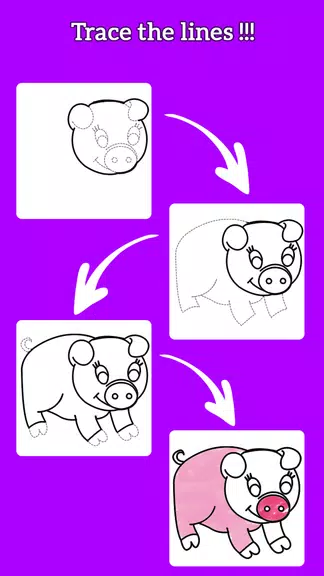 Learn To Draw Animals - Steps Screenshot 3 