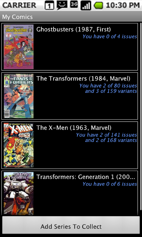 Comic Checklist Lite Screenshot 1 