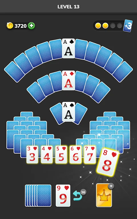 Solitaire 3D - Tripeaks Puzzle Screenshot 2