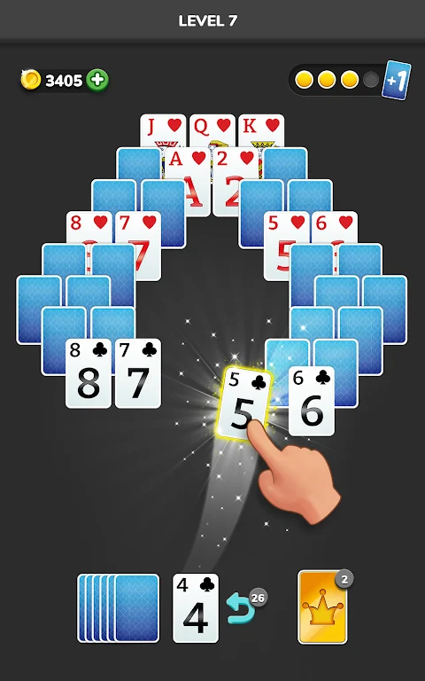 Solitaire 3D - Tripeaks Puzzle Screenshot 1