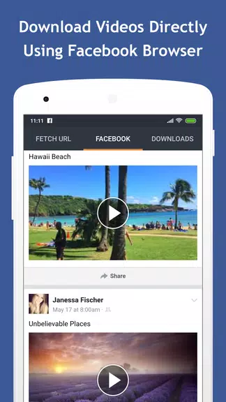 FB Video Downloader Lite + HD Videos & No Login Screenshot 2