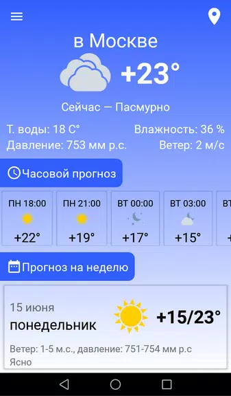 Прогноз погоды Screenshot 1 