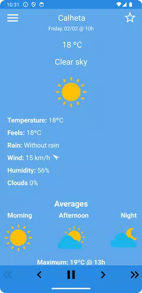 MadeiraWeather Screenshot 2 