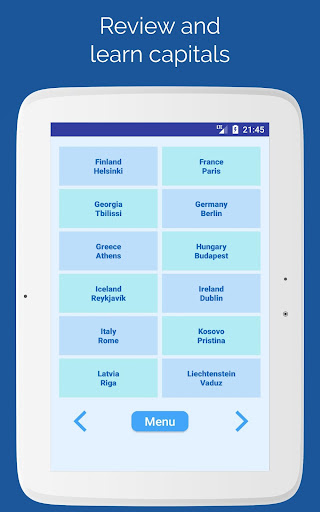 Capitals of the countries - Quiz Screenshot 1