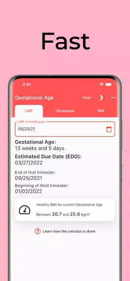 Gestational Age (baby's age) Screenshot 1 