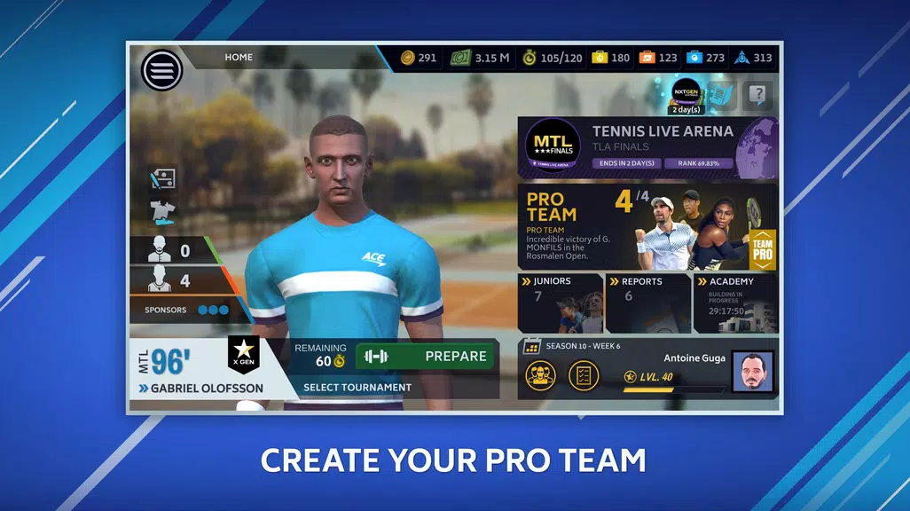 Tennis Manager Mobile Screenshot 2 