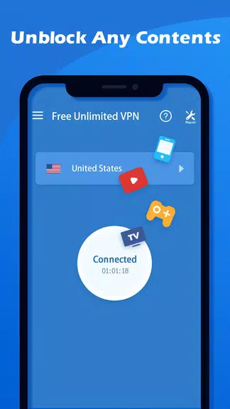 Free Unlimited VPN - Fast Security VPN Screenshot 2