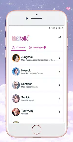 BTS Chat! Messenger(simulator) Screenshot 1 