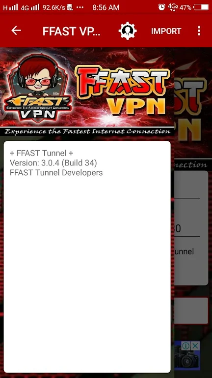 FFAST VPN Tunnel Screenshot 2