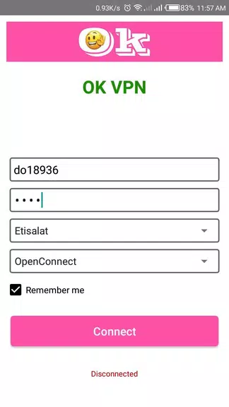 OK VPN - One Click Connect Screenshot 1