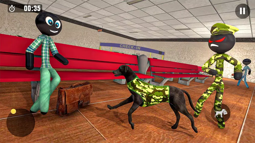 Stickman Army Dog Chase Crime Simulator Screenshot 2