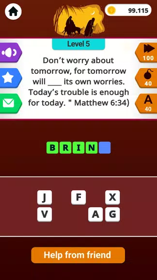 Bible Word Puzzle Trivia Games Screenshot 2