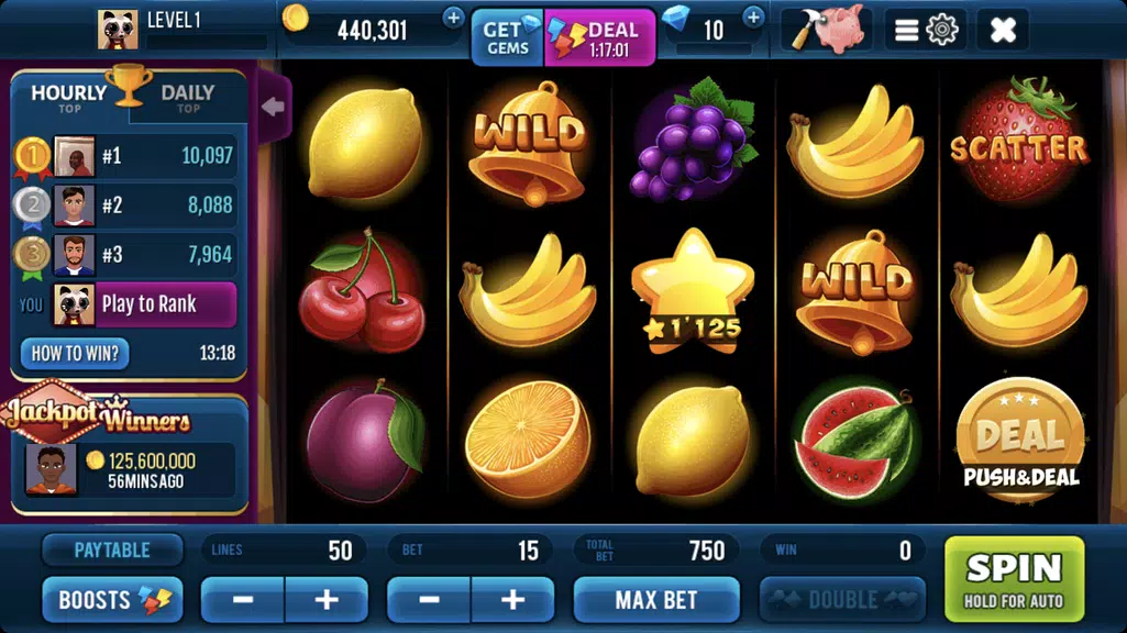 Classic 777 Slot Machine Screenshot 1