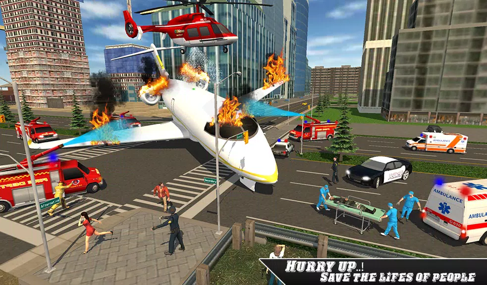 Airplane Fire Fighter  Ambulan Screenshot 2