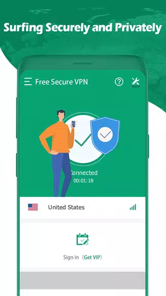 Free Secure VPN - Unlimited fast proxy VPN Screenshot 2