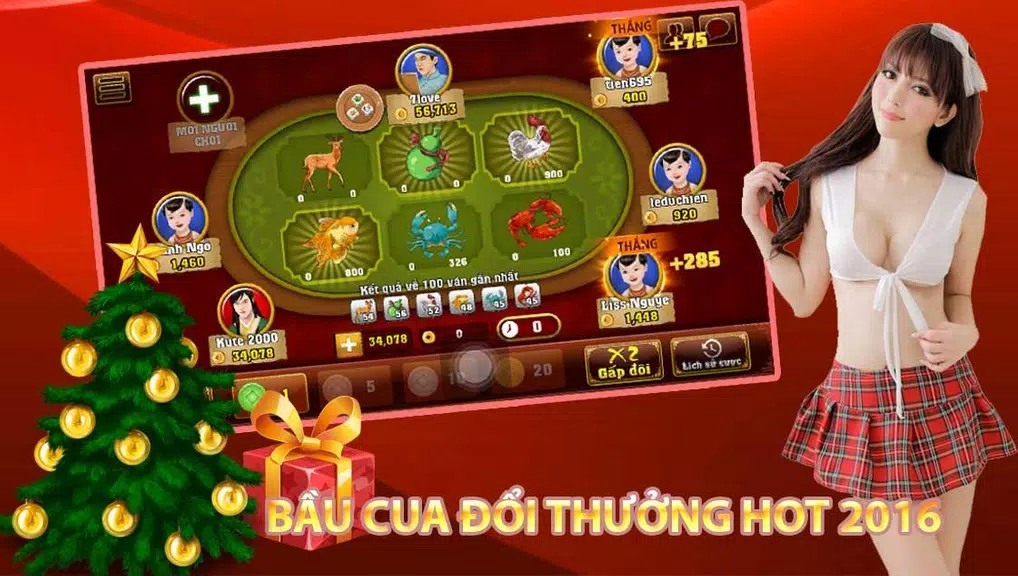 Bầu Cua Tôm Cá Đổi Thưởng 2016 Screenshot 1 