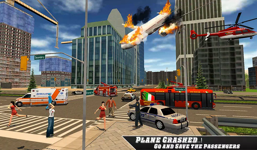 Airplane Fire Fighter  Ambulan Screenshot 1