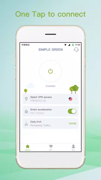 SGreen VPN-Simple Green & Safe Screenshot 1