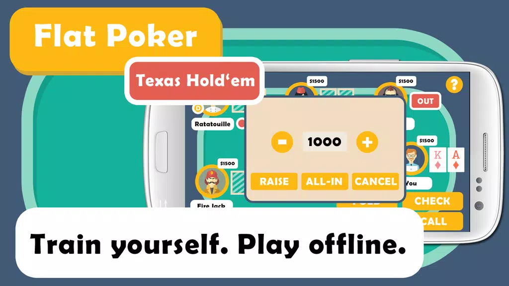 Flat Holdem Poker Offline Screenshot 3 