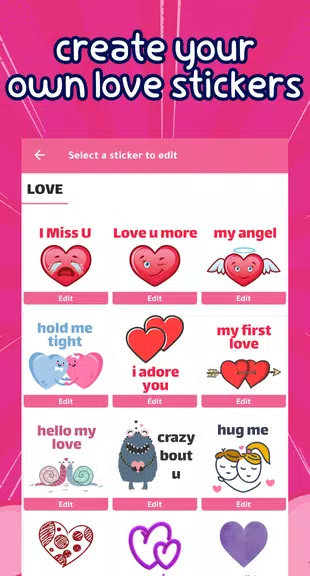 Love Stickers - WASticker Screenshot 2 